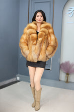 Load image into Gallery viewer, Natural Saga red fox fur coat & jacket