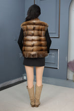 Load image into Gallery viewer, Women Genuine Muskrat Fur Vest