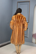 Load image into Gallery viewer, Full length Saga red fox fur coat with shawl collar