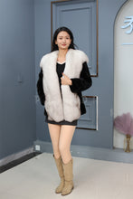 Load image into Gallery viewer, Natural Saga mink fur coat & jacket with blue fox trim