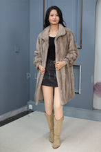 Load image into Gallery viewer, Full length Saga sliverblue mink fur coat