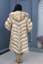Load image into Gallery viewer, Full length kit fox fur hooded coat