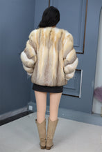 Load image into Gallery viewer, Natural kit fox fur coat & jacket