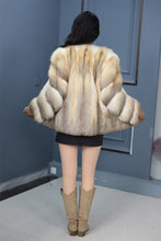 Load image into Gallery viewer, Natural kit fox fur coat & jacket