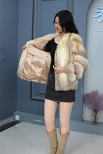 Load image into Gallery viewer, Natural kit fox fur coat & jacket