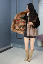 Load image into Gallery viewer, Natural Saga gold fox fur coat & jacket with shawl collar