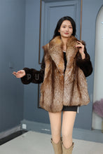 Load image into Gallery viewer, Natural Saga gold fox fur coat & jacket with shawl collar