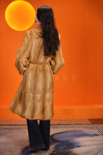 Load image into Gallery viewer, Full length natural golden marten coat with shawl collar