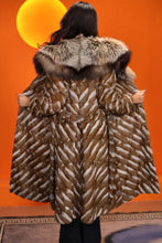 Load image into Gallery viewer, Full length gray squirrel fur coat with shawl collar
