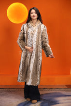 Load image into Gallery viewer, Full length women's natural lynx fur coat with shawl collar