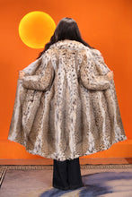 Load image into Gallery viewer, Full length women's natural lynx fur coat with shawl collar