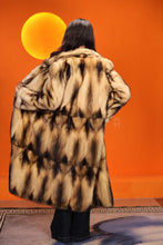 Load image into Gallery viewer, Full length natural fitch fur coat with shawl collar