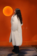 Load image into Gallery viewer, Full length Saga arctic fox fur coat with shawl collar