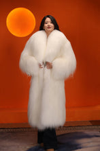 Load image into Gallery viewer, Full length Saga arctic fox fur coat with shawl collar