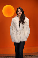 Load image into Gallery viewer, Natural lynx fur coat & jacket with shawl collar