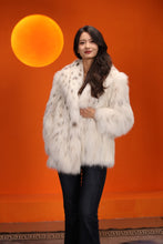 Load image into Gallery viewer, Natural lynx fur coat & jacket with shawl collar