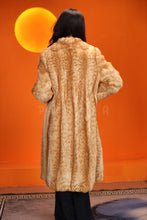 Load image into Gallery viewer, Full length natural bobcat fur coat with shawl collar