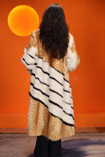Load image into Gallery viewer, Full length natural bobcat and mink fur coat with shawl collar