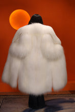 Load image into Gallery viewer, Full length Saga arctic fox fur coat with shawl collar