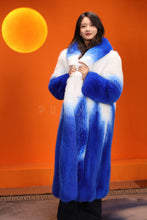 Load image into Gallery viewer, Full length natural Saga arctic fox fur coat