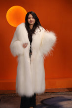 Load image into Gallery viewer, Full length Saga arctic fox fur coat with shawl collar