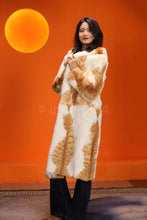 Load image into Gallery viewer, Full length natural cat fur hooded coat