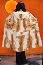 Load image into Gallery viewer, Full length natural cat fur hooded coat