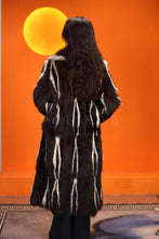 Load image into Gallery viewer, Full length skunk fur coat with shawl collar