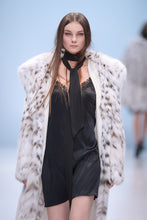 Load image into Gallery viewer, Saga fox fur coat  in imitation of lynx fur