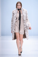 Load image into Gallery viewer, Saga fox fur coat  in imitation of lynx fur