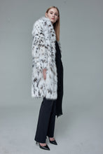 Load image into Gallery viewer, Saga fox fur coat  in imitation of lynx fur