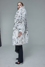 Load image into Gallery viewer, Saga fox fur coat  in imitation of lynx fur