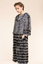 Load image into Gallery viewer, Real Silver Fox Fur Coat