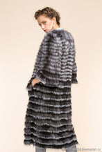 Load image into Gallery viewer, Real Silver Fox Fur Coat