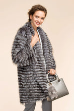 Load image into Gallery viewer, Real Silver Fox Fur Coat