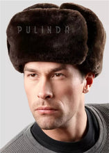 Load image into Gallery viewer, Sheared Beaver Full Fur Trapper Hat for Men Beaver Felt Top Hat Factory Price Fashionable Winter Warm Luxury Fur Hat for Men