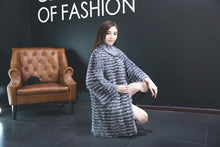 Load image into Gallery viewer, Striped Silver Fox Fur Coat