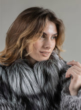 Load image into Gallery viewer, Real Silver Fox Fur Coat