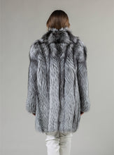 Load image into Gallery viewer, Real Silver Fox Fur Coat