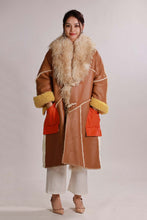 Load image into Gallery viewer, Beige Sheepskin Penny Lane coat Down Coat
