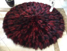 Load image into Gallery viewer, Round Circular Fox Fur Rugs Carpets
