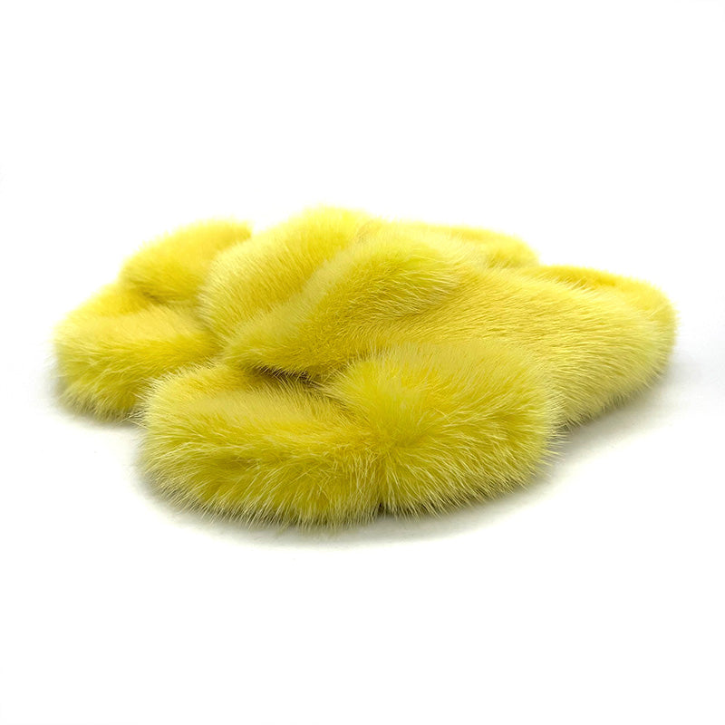 Mink Slippers Fur Slides