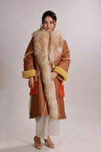 Load image into Gallery viewer, Beige Sheepskin Penny Lane coat Down Coat

