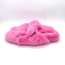Load image into Gallery viewer, Real Mink Sandals Fur Slides Flat Slippers Ladies Outdoor Flip Flops