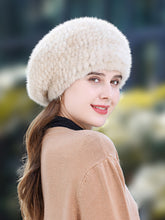 Load image into Gallery viewer, Ladies Mink Fur Beret Hat