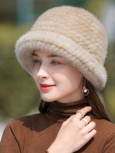 Load image into Gallery viewer, Ladies Mink Fur Bucket Hat