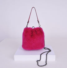 Load image into Gallery viewer, Ladies Mink Fur Shoulder Bucket Bag