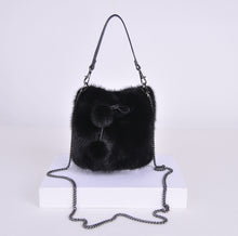 Load image into Gallery viewer, Ladies Mink Fur Shoulder Bucket Bag