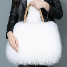 Load image into Gallery viewer, Ladies Mongolian Sheep Fur Handbag with Multicolor