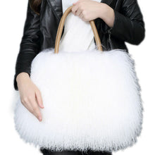 Load image into Gallery viewer, Ladies Mongolian Sheep Fur Handbag with Multicolor
